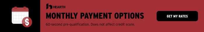 Hearth monthly payment options banner